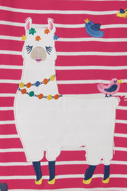 Lighthouse Causeway Girl's Long Sleeve Top - Llama Print