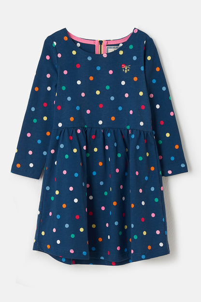 Lighthouse Ellie - Girl's Cotton Dress - Dot Print