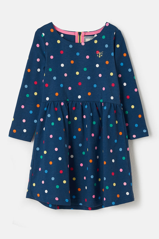 Lighthouse Ellie - Girl's Cotton Dress - Dot Print