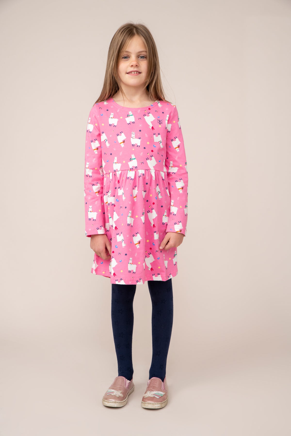 Ellie Dress - Llama Print