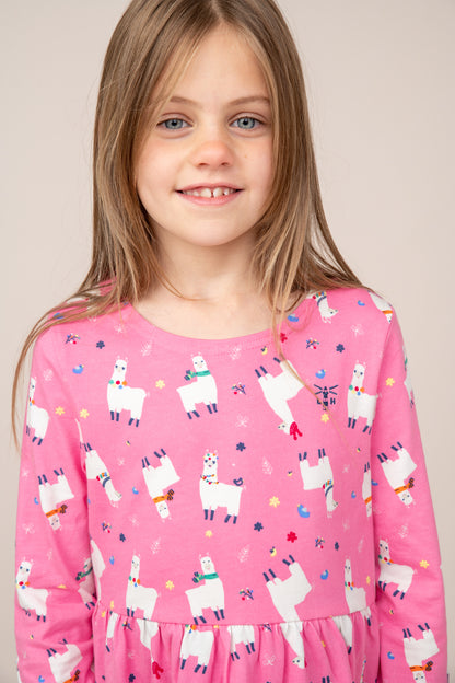 Ellie Dress - Llama Print