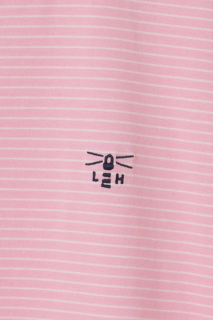 Lighthouse Seashore Women's T-Shirt Pink Stripe