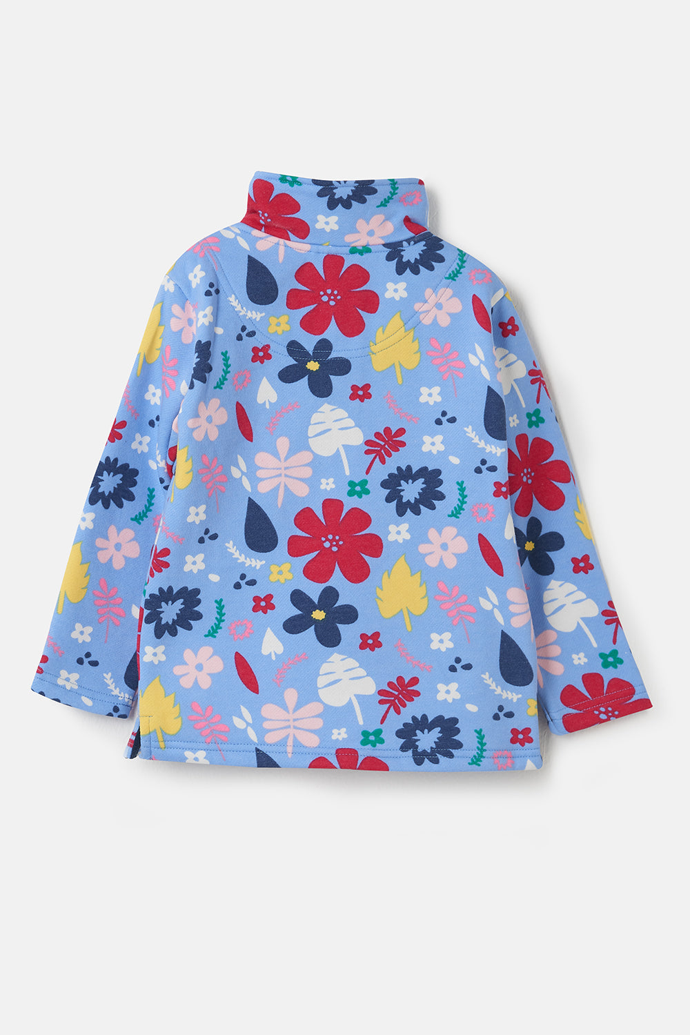 Lighthouse Robyn - Girl's Half Zip Sweatshirt - Light Blue Floral