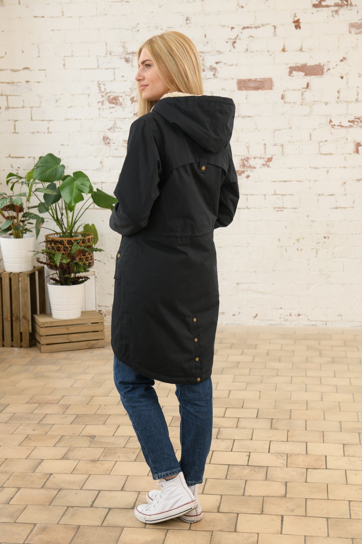 Abigail Coat. Fleece Lined Padded Raincoat Lighthouse