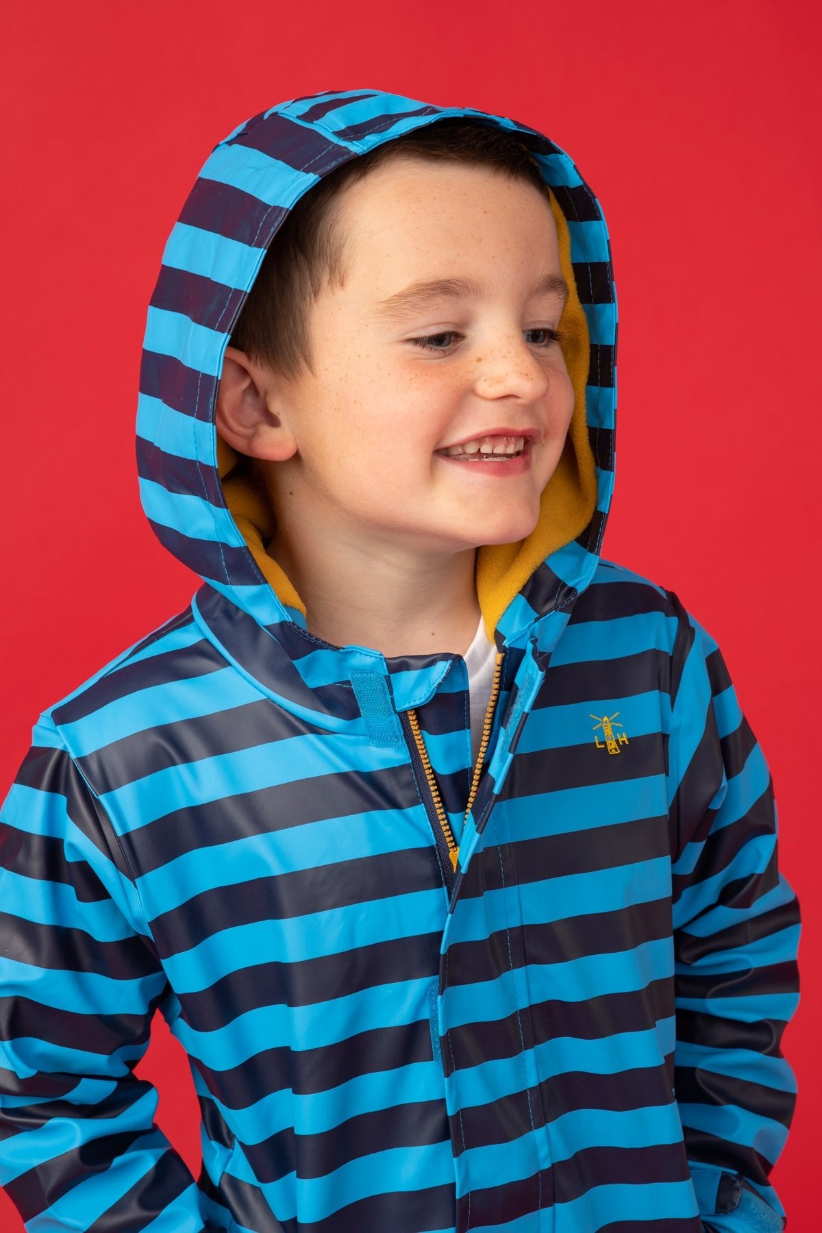 Adam Coat - Blue Eclipse Stripe - Lighthouse