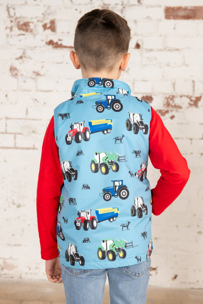 Alex Gilet - Blue Tractor Print-Lighthouse