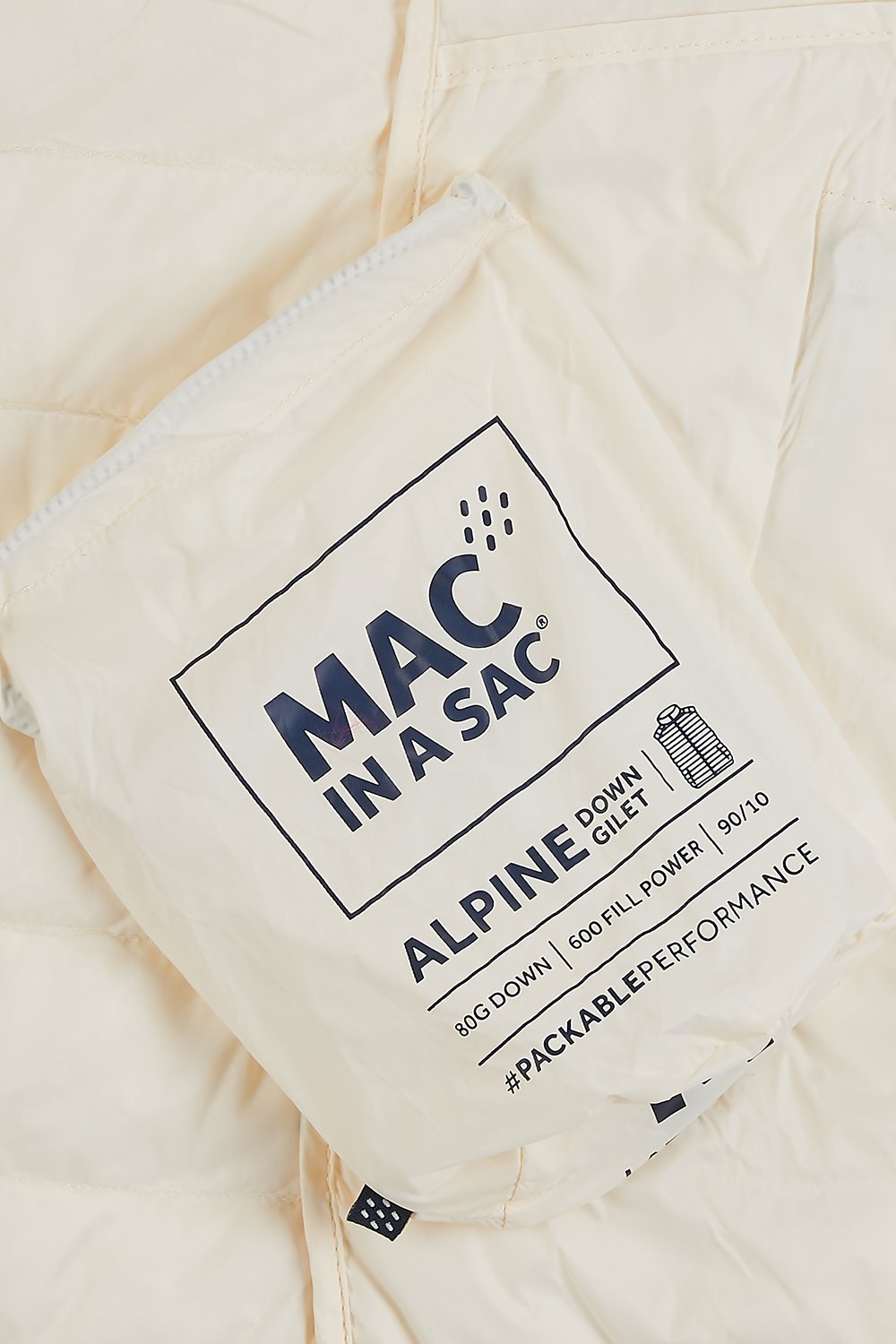 Alpine Down Gilet - Ivory-Mac in a Sac