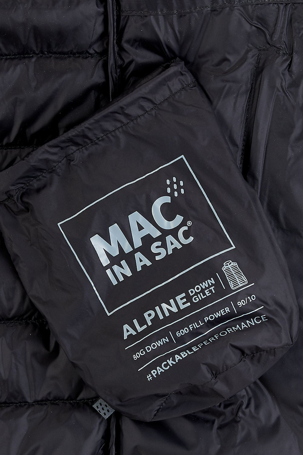 Alpine Mens Down Gilet - Jet Black-Mac in a Sac