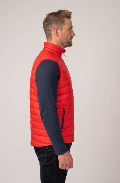 Alpine Mens Down Gilet - Red-Mac in a Sac