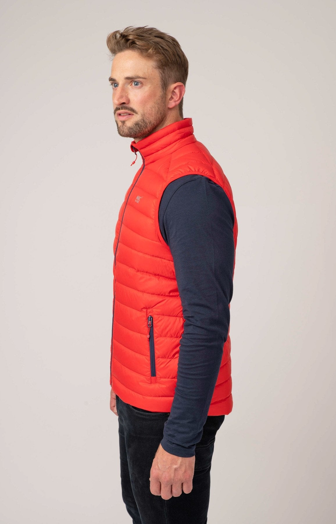 Alpine Mens Down Gilet - Red-Mac in a Sac