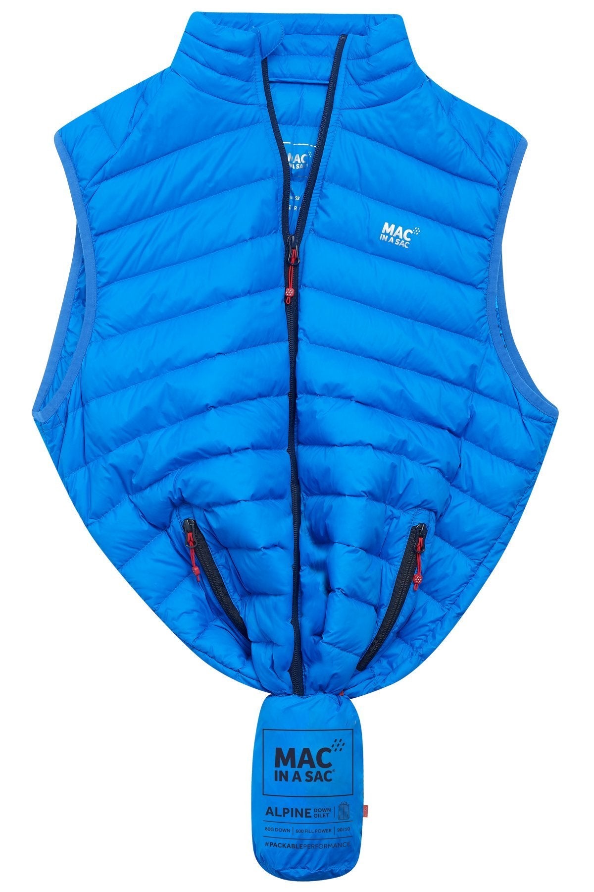 Alpine Mens Down Gilet - Royal-Mac in a Sac