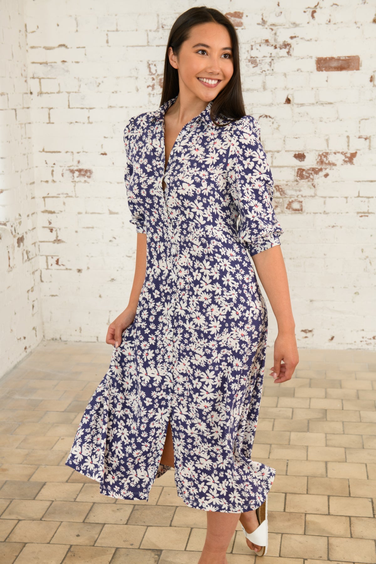 Aoife Dress - Indigo Daisy-Lighthouse