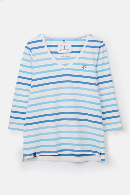 Ariana Top - Blue Stripe-Lighthouse