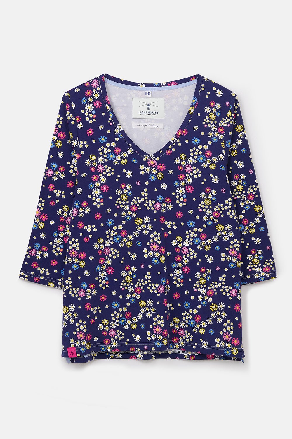 Ariana Top - Daisy Print - Lighthouse