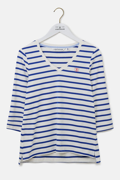 Ariana Top - Indigo Stripe-Lighthouse