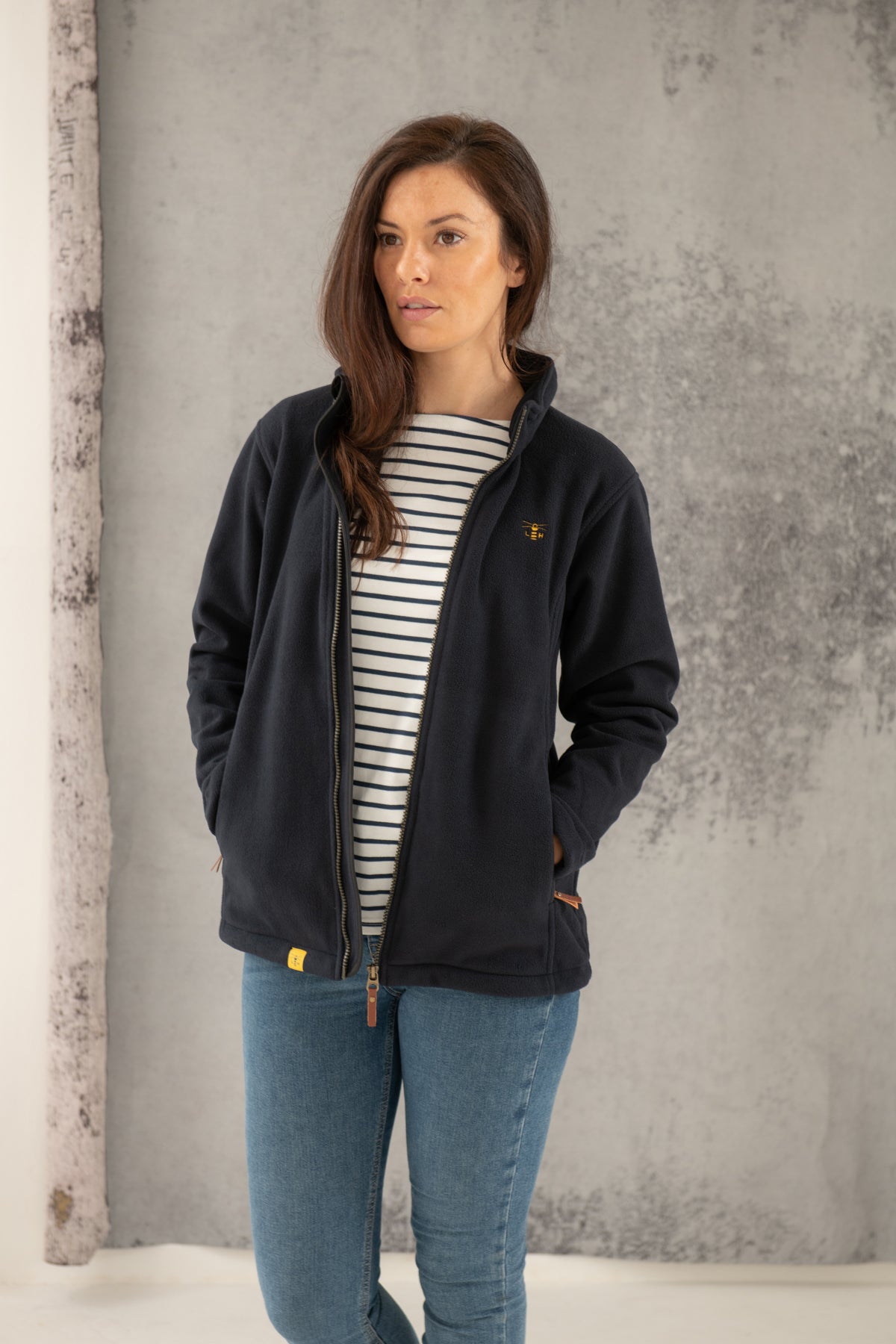 Ashby Waterproof Fleece - Navy-Lighthouse