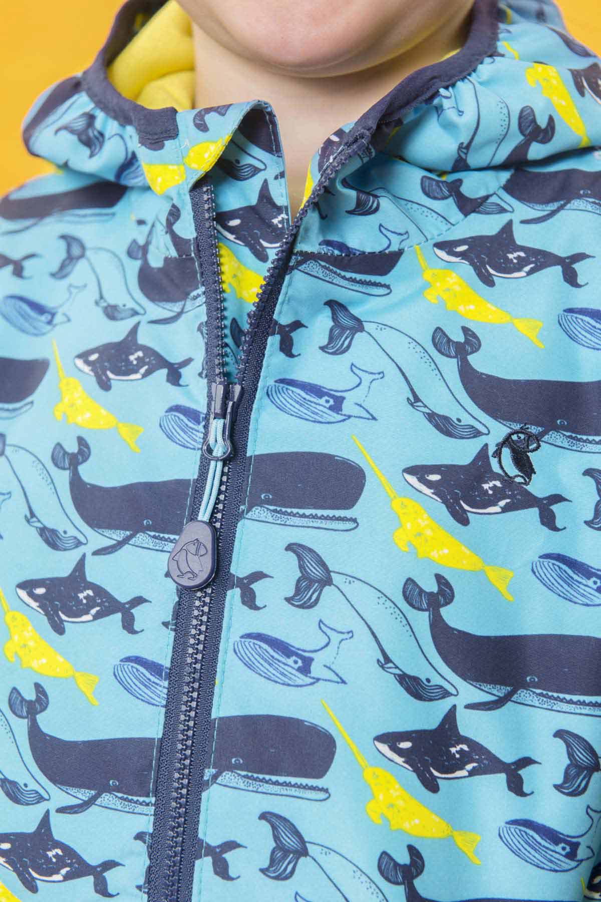Atlantic Coat - Whale Print - Lighthouse