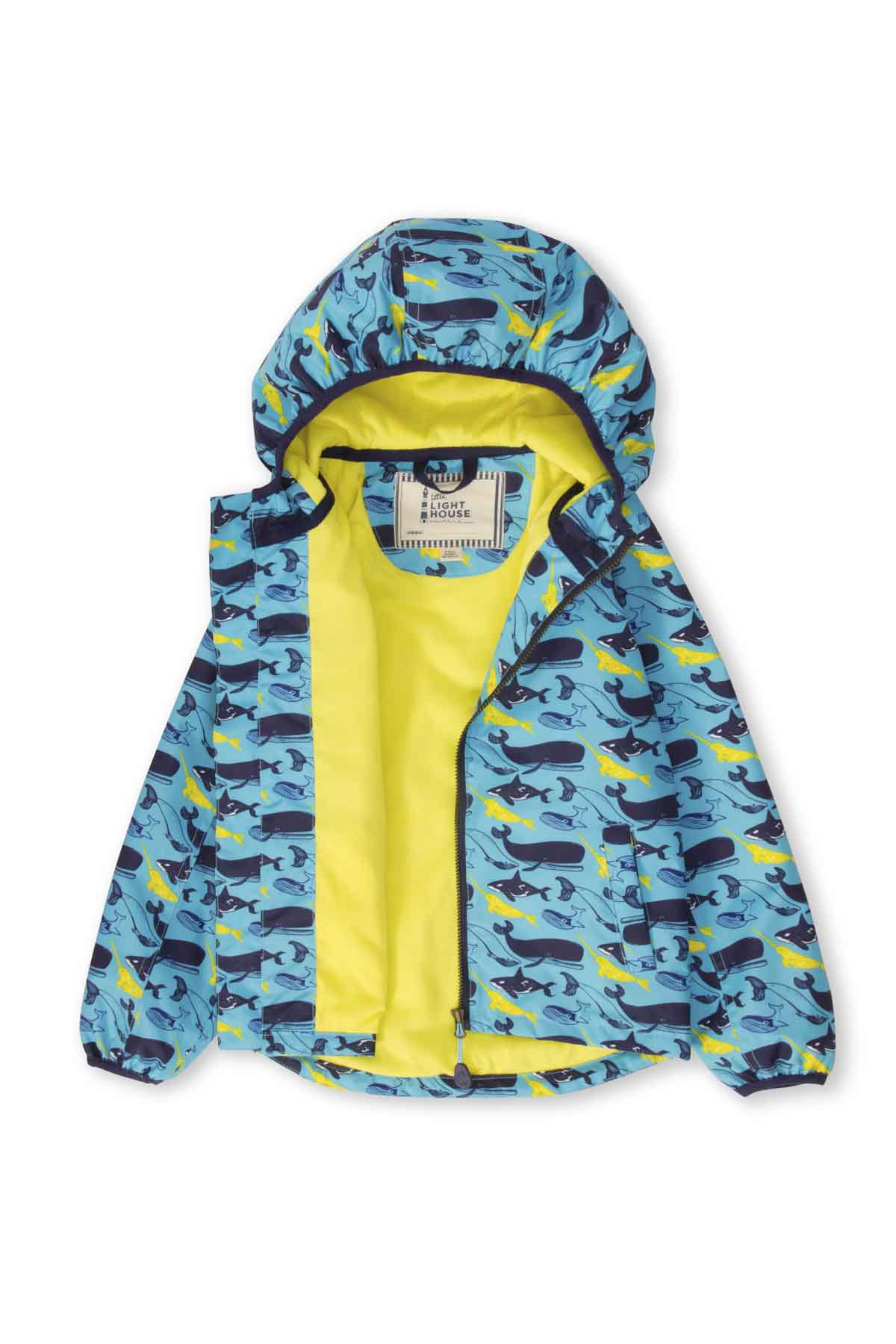 Atlantic Coat - Whale Print - Lighthouse