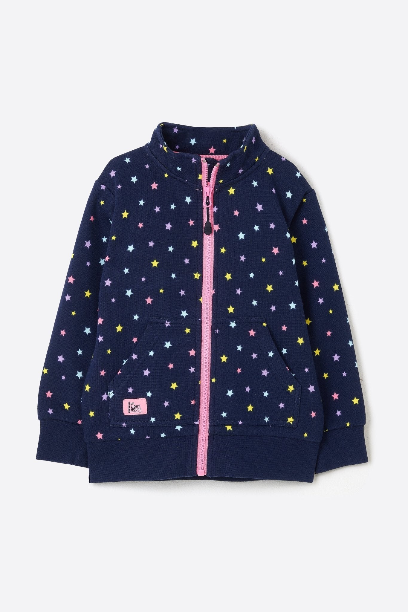 Ava Full Zip Top - Navy Star Print - Lighthouse