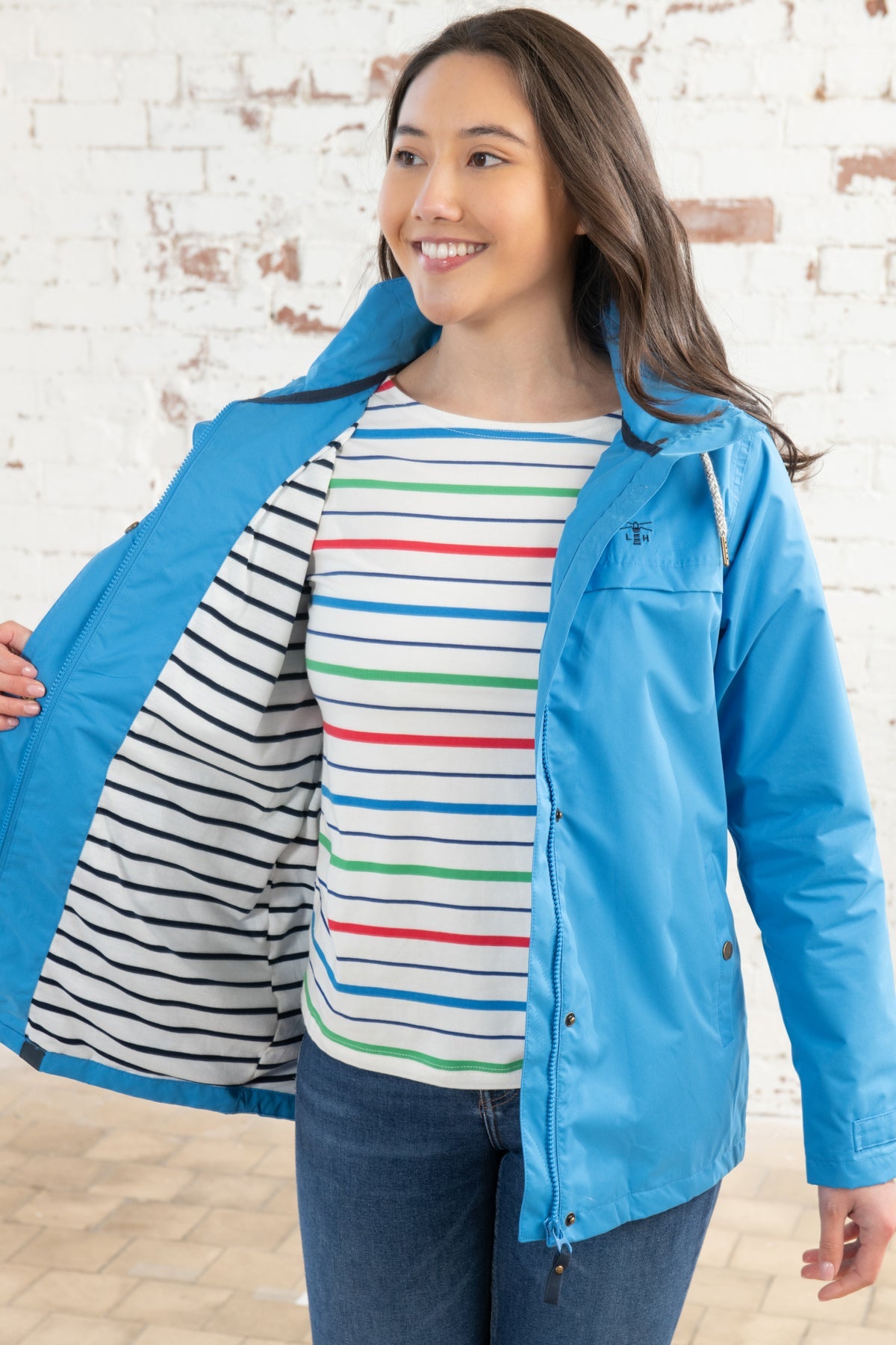 Beachcomber Jacket - Azure Blue-Lighthouse