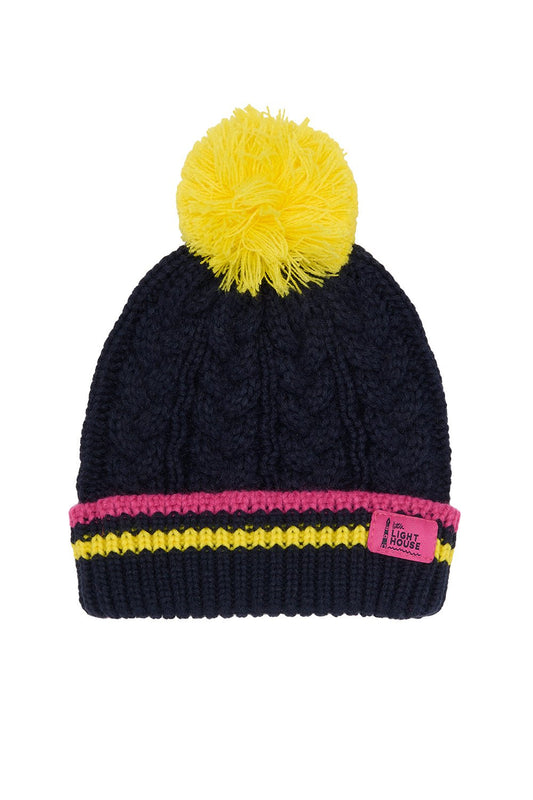 Bobbie Bobble Hat - Navy Lemon-Lighthouse