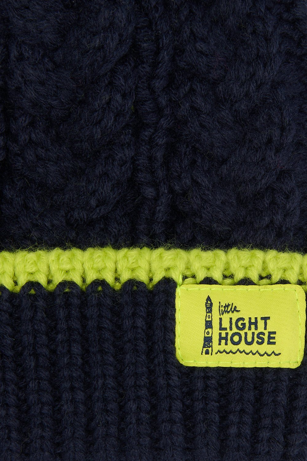 Bobbie Bobble Hat - Navy Lime - Lighthouse