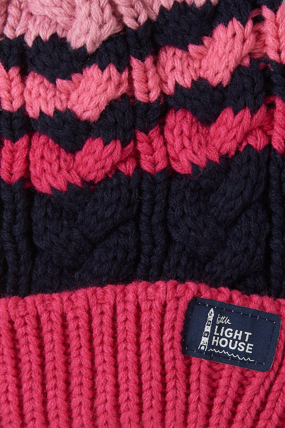 Bobbie Bobble Hat - Pink Navy Stripe - Lighthouse