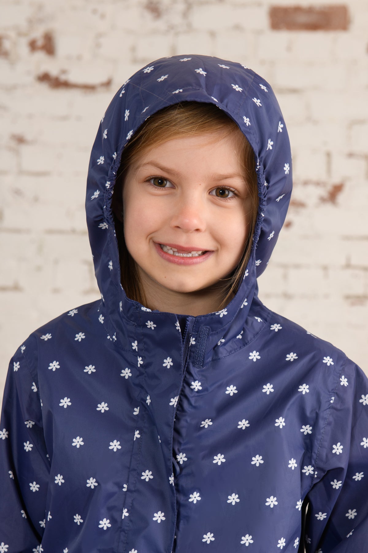 Cara Kids Rain Parka - Navy Floral-Lighthouse