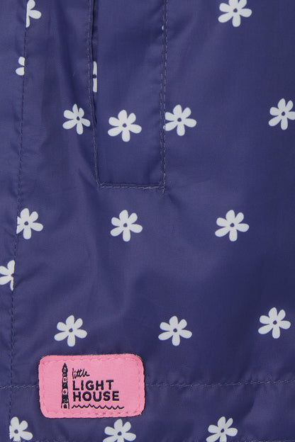 Cara Kids Rain Parka - Navy Floral-Lighthouse