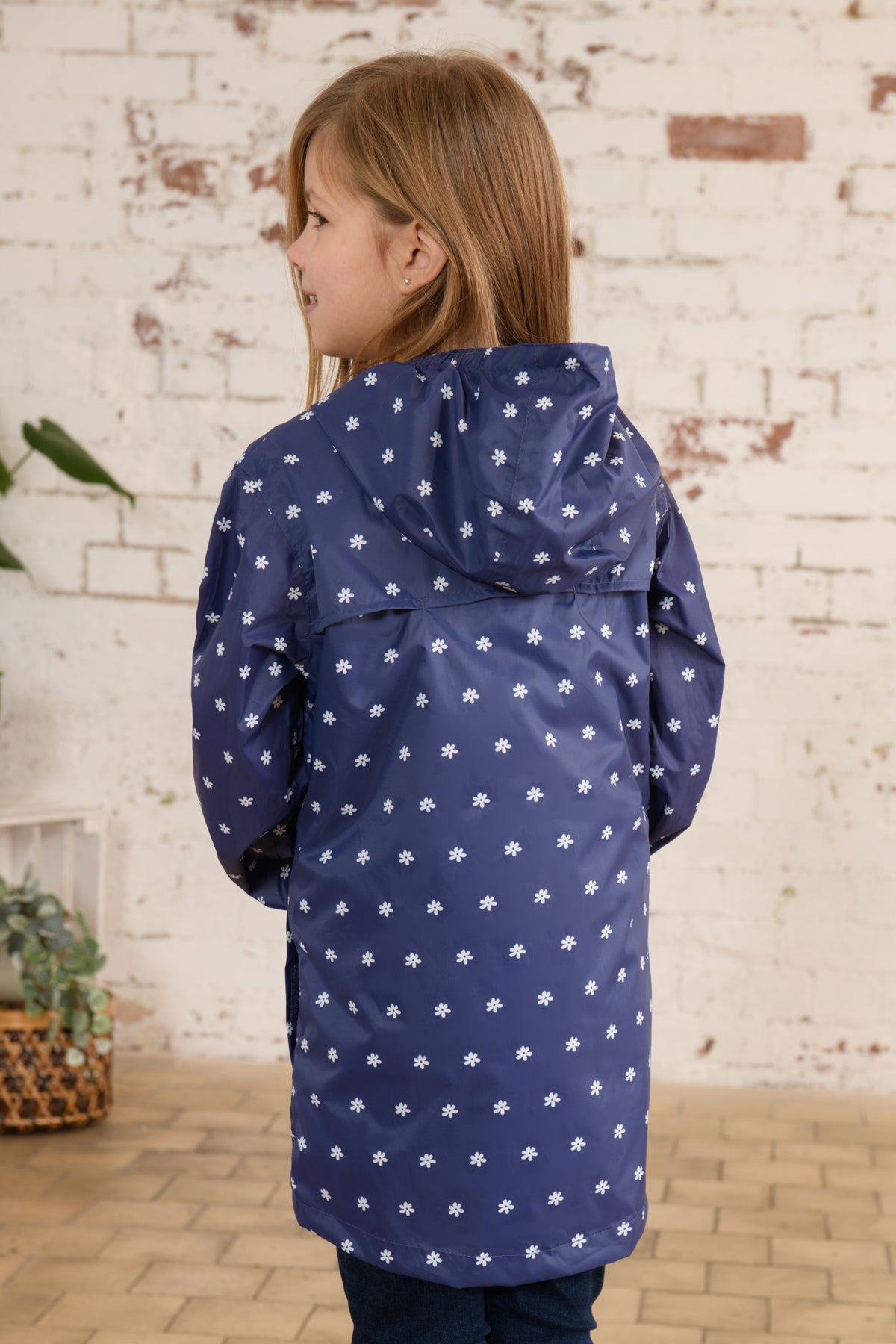 Cara Kids Rain Parka - Navy Floral-Lighthouse