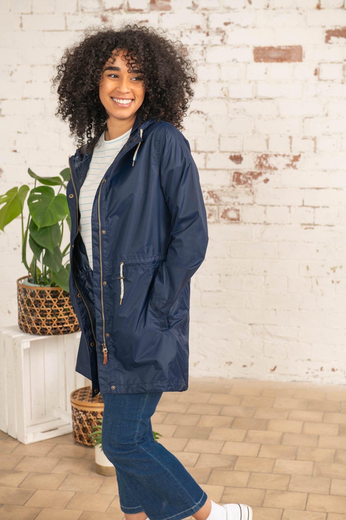 Navy store rain parka