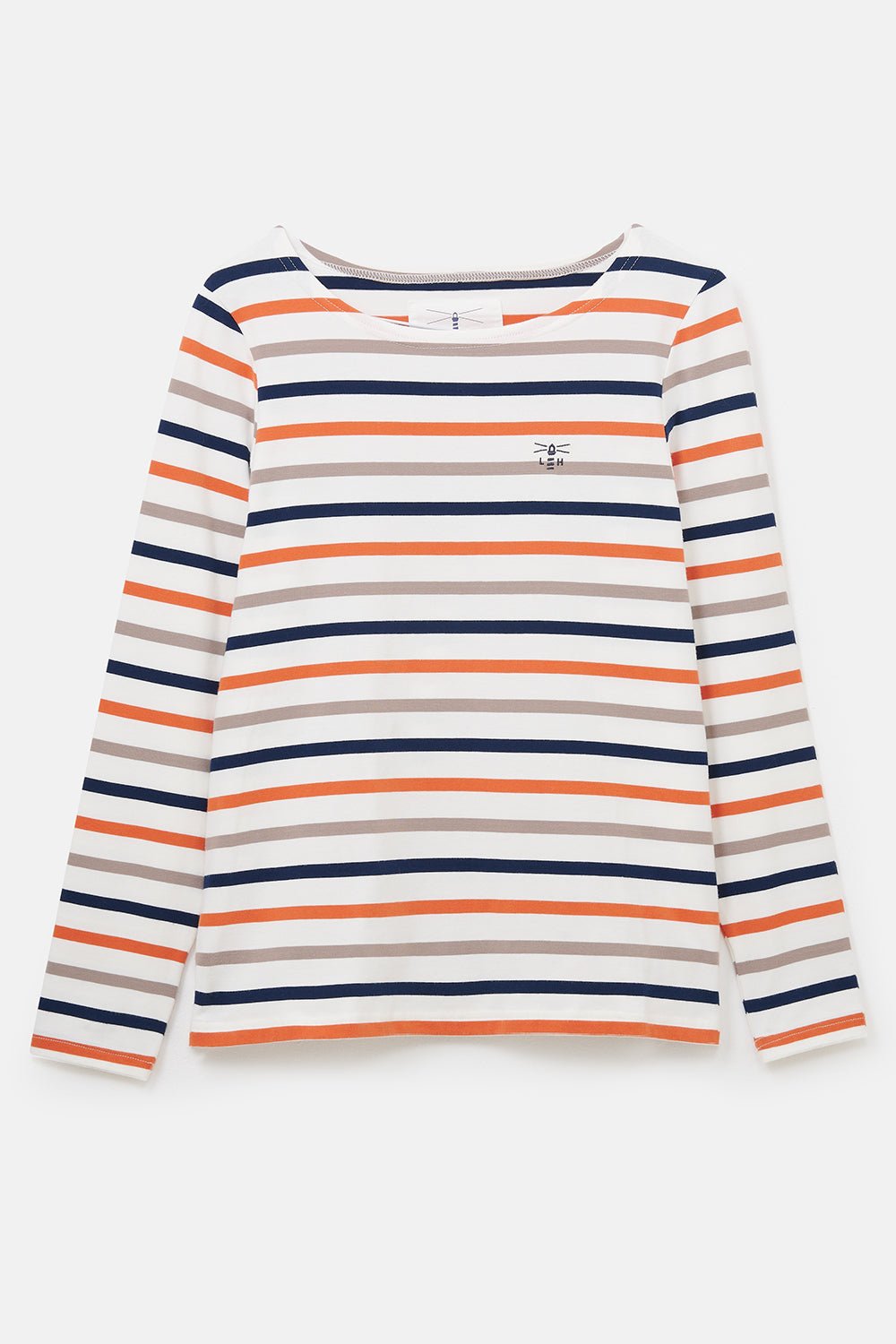 Causeway Breton Top - Mocha Orange Stripe-Lighthouse
