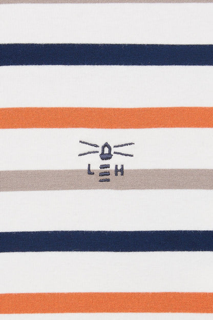 Causeway Breton Top - Mocha Orange Stripe-Lighthouse
