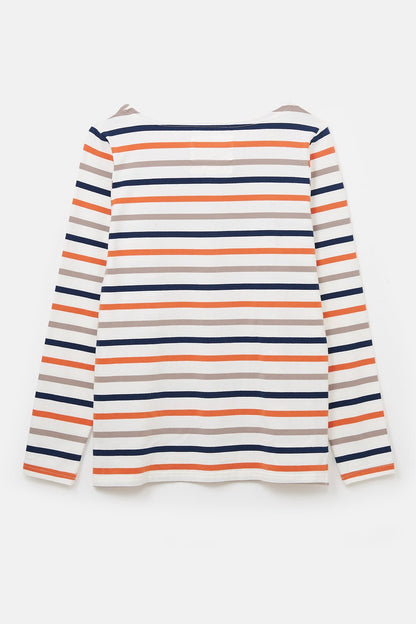 Causeway Breton Top - Mocha Orange Stripe-Lighthouse