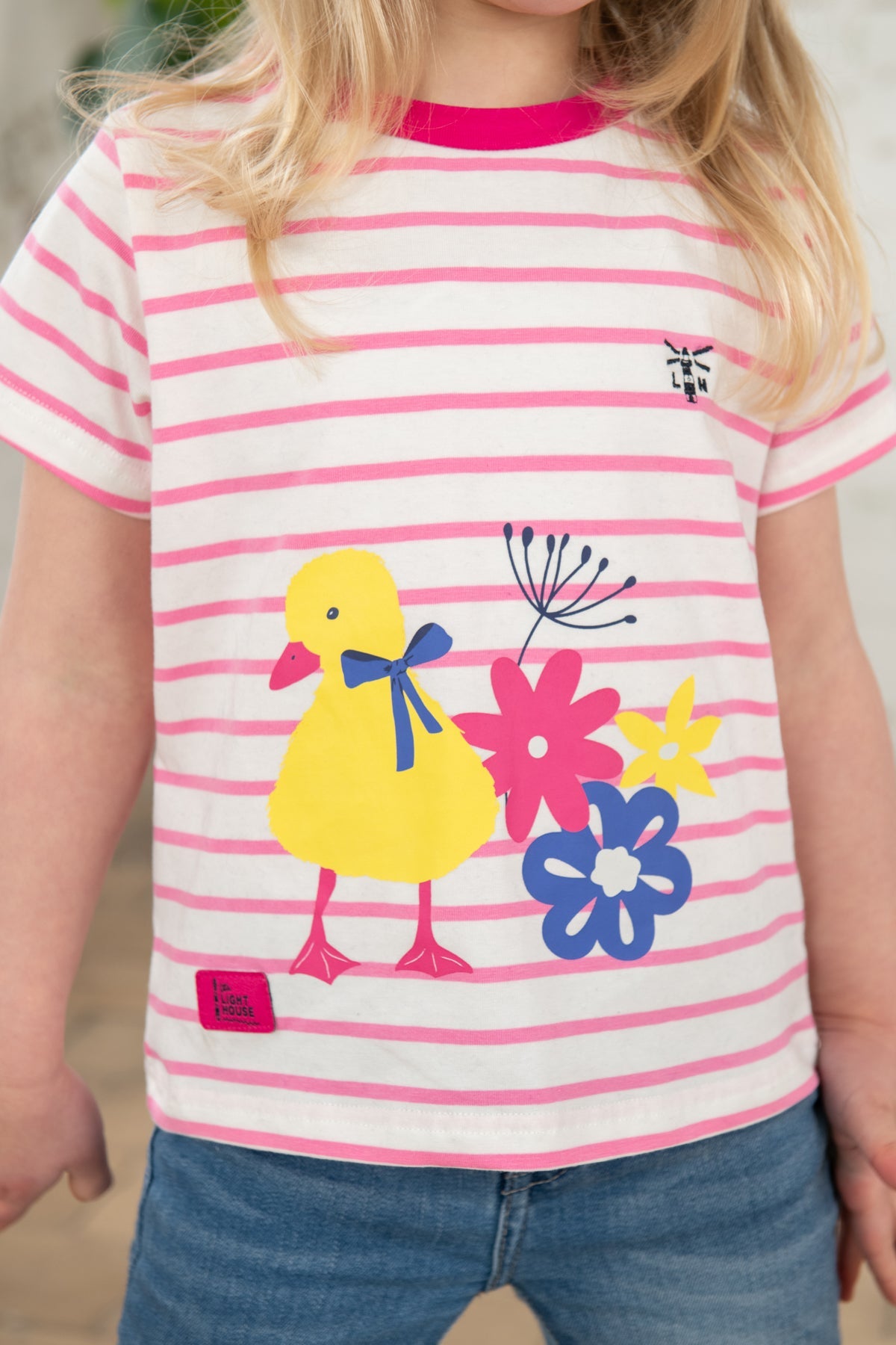 Causeway girls' t-shirt, Sweet Pea Stripe Chick