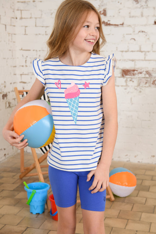 Causeway Swing Tee - Icecream Print-Lighthouse