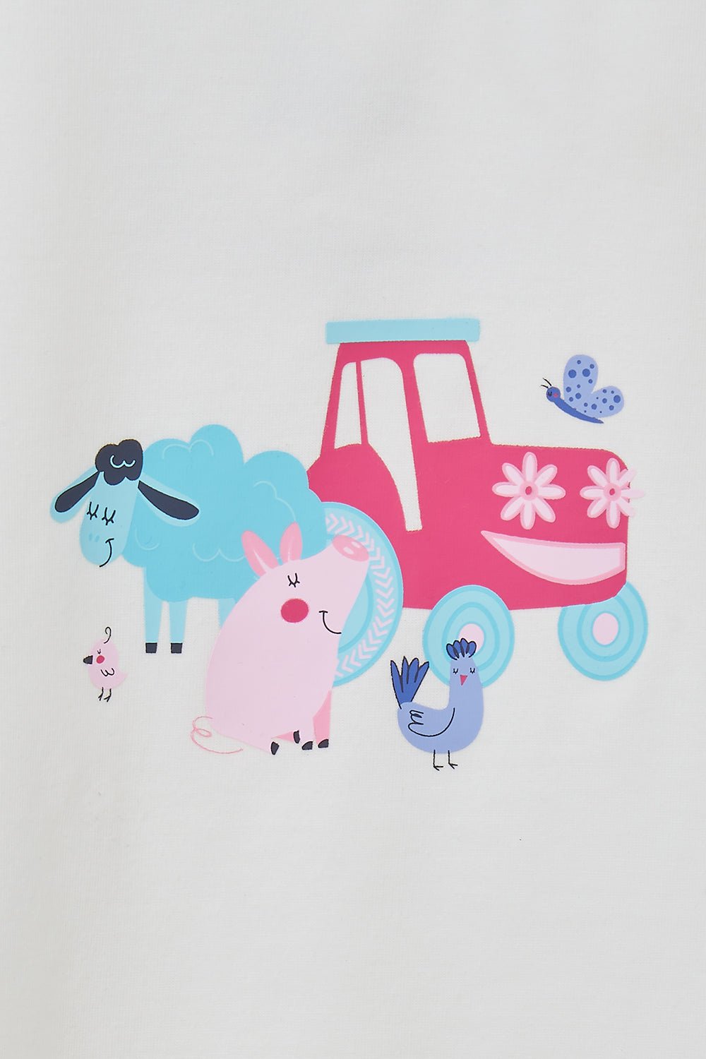 Causeway Swing Tee - Pink Tractor Friends-Lighthouse