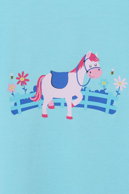 Causeway Swing Tee - Pony Print-Lighthouse