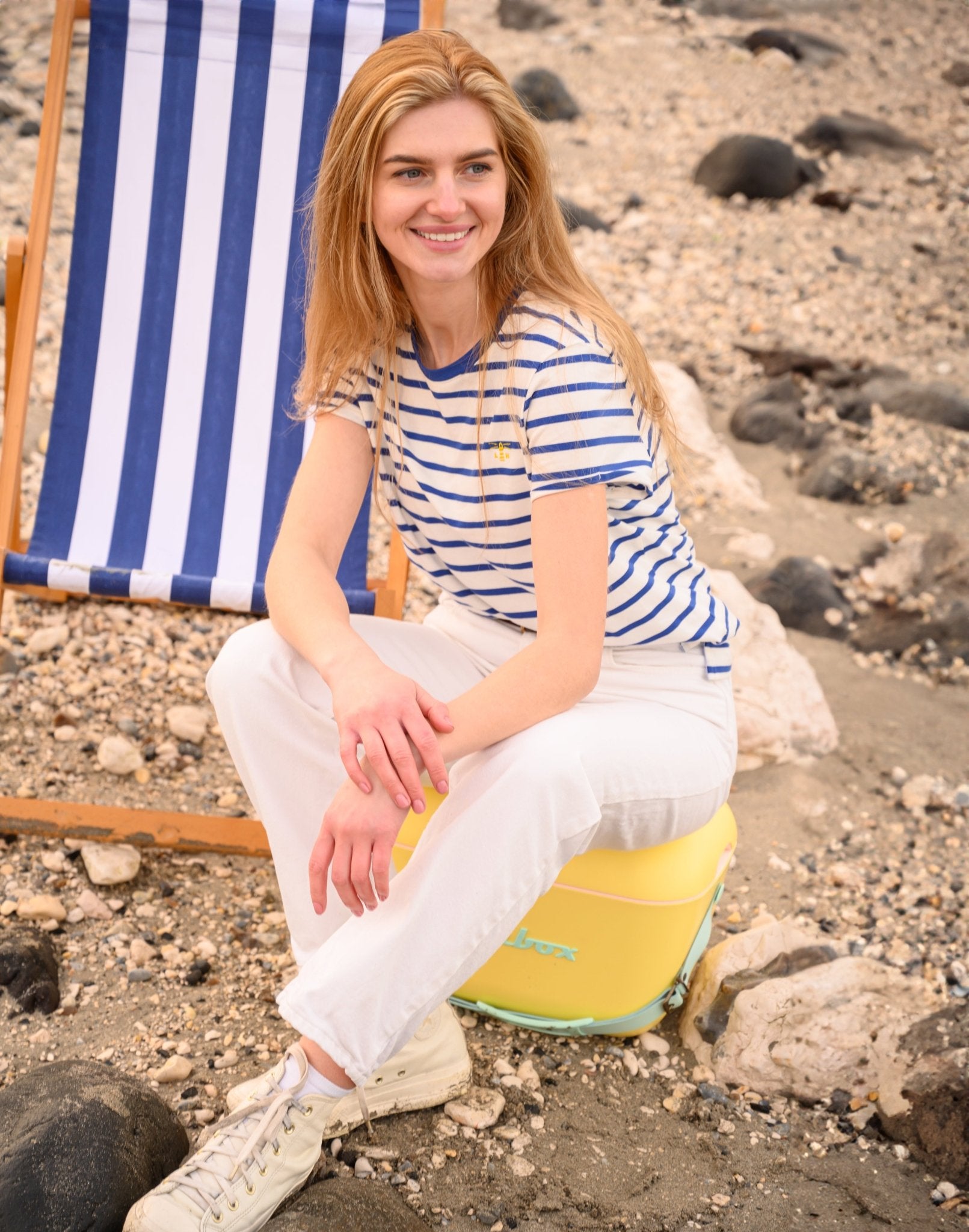 Causeway Tee - Indigo Stripe-Lighthouse