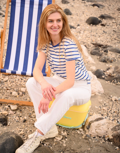 Causeway Tee - Indigo Stripe-Lighthouse