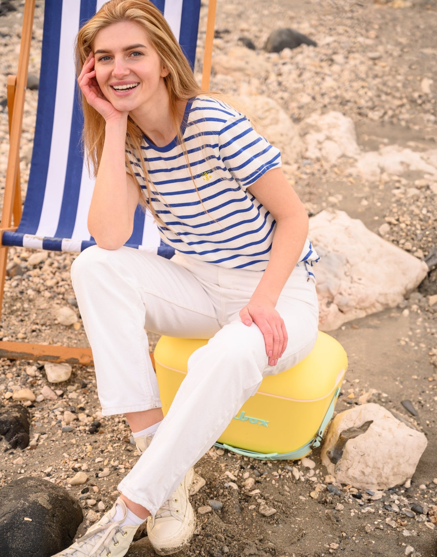 Causeway Tee - Indigo Stripe-Lighthouse