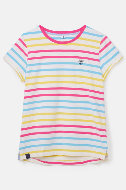 Causeway Tee - Pink Sky Blue Stripe-Lighthouse