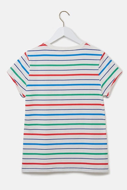 Causeway Tee - Seagrass Blue Poppy Stripe-Lighthouse