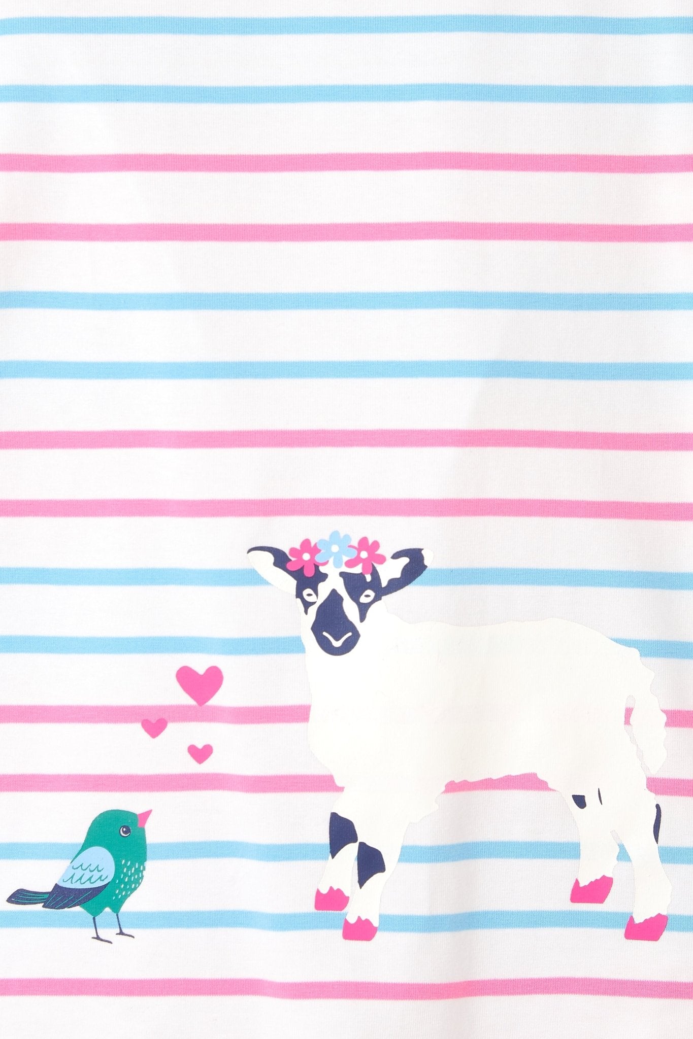 Causeway Girls' Top, Lamb Bird Print