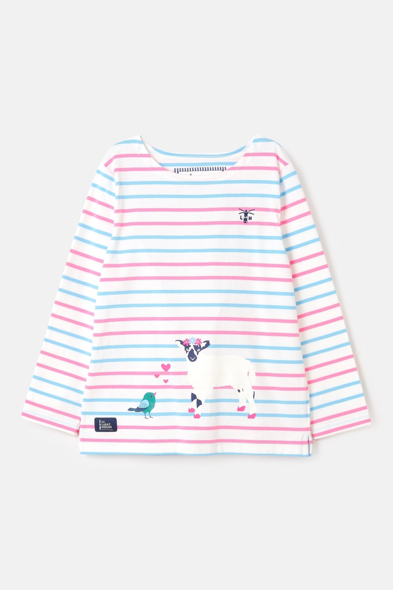 Causeway Girls' Top, Lamb Bird Print