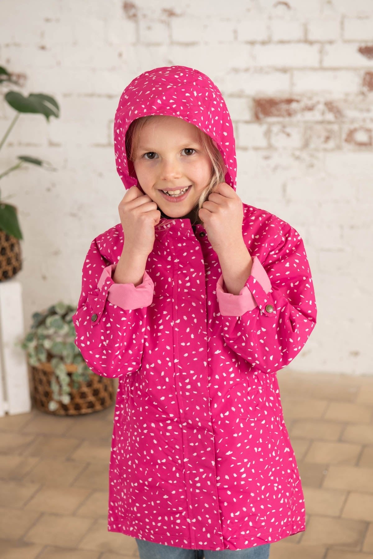 Charlotte Parka - Bright Pink Print-Lighthouse