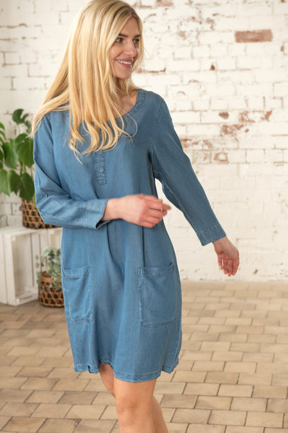 Eliza Dress - Denim-Lighthouse