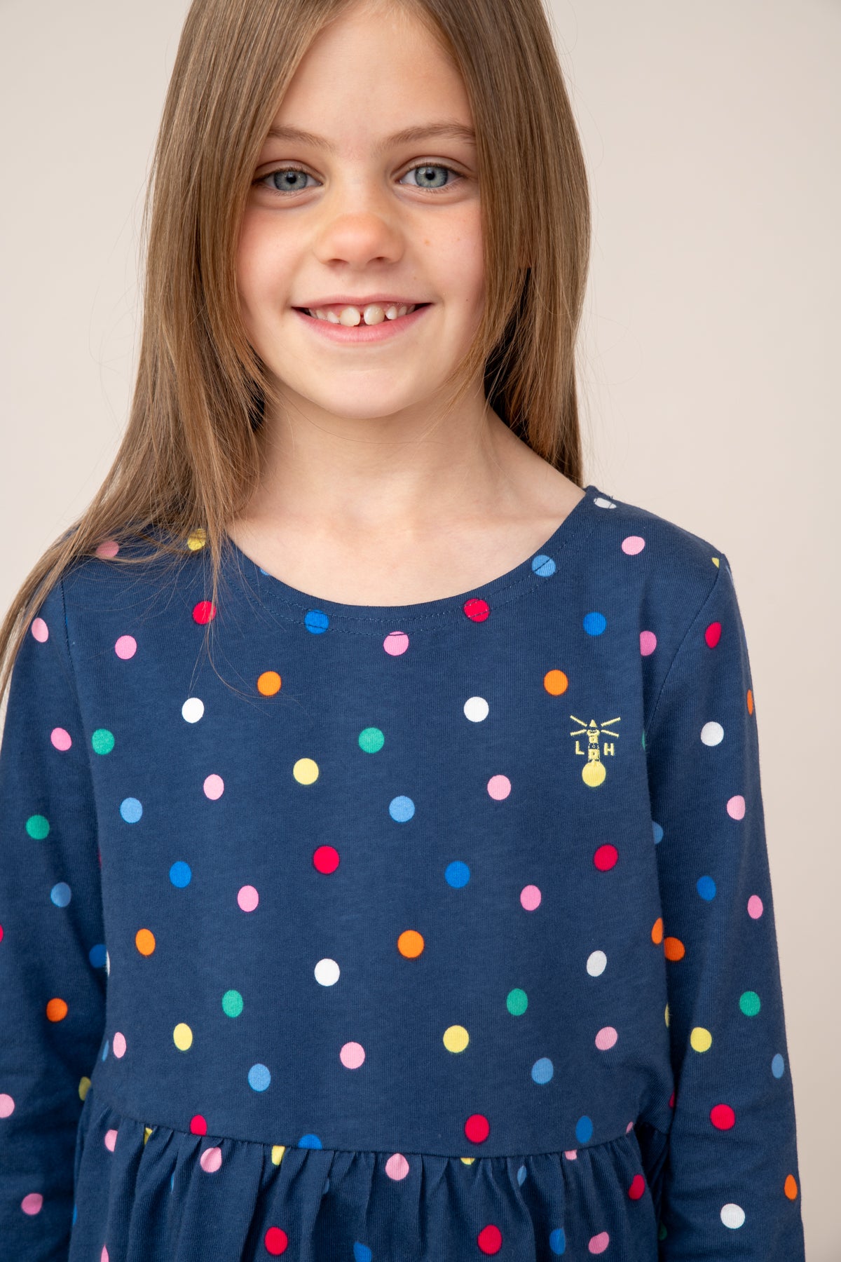 Ellie Dress - Dot Print - Lighthouse