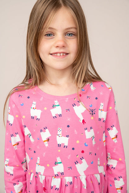 Ellie Dress - Llama Print - Lighthouse