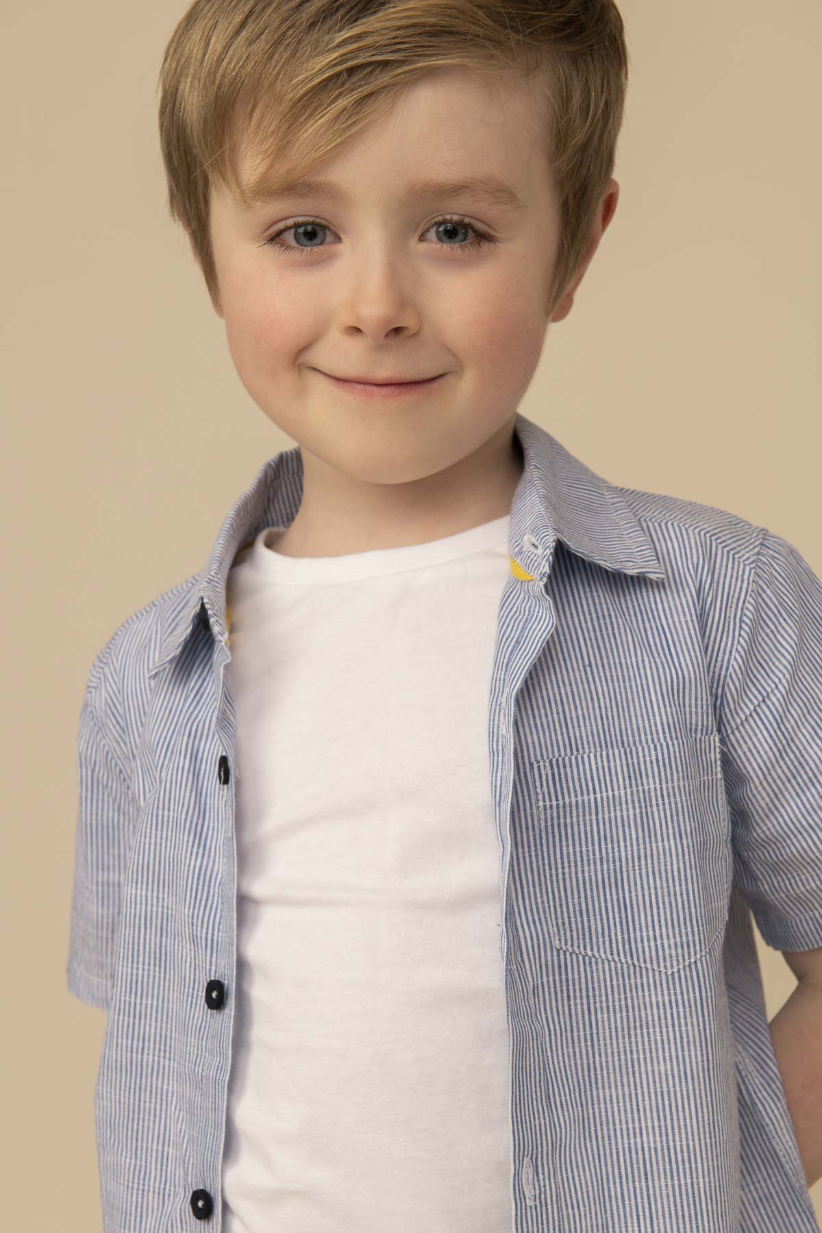 Elliot Short Sleeve Shirt - Blue Stripe - Lighthouse